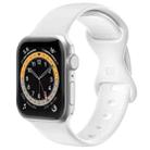 Double Wear TPU Silica Gel Watch Band For Apple Watch Ultra 49mm / Series 8&7 45mm / SE 2&6&SE&5&4 44mm / 3&2&1 42mm(White) - 1