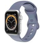 Double Wear TPU Silica Gel Watch Band For Apple Watch Ultra 49mm / Series 8&7 45mm / SE 2&6&SE&5&4 44mm / 3&2&1 42mm(Blue Gray) - 1