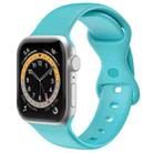 Double Wear TPU Silica Gel Watch Band For Apple Watch Ultra 49mm / Series 8&7 45mm / SE 2&6&SE&5&4 44mm / 3&2&1 42mm(Teal) - 1