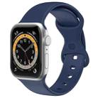 Double Wear TPU Silica Gel Watch Band For Apple Watch Ultra 49mm / Series 8&7 45mm / SE 2&6&SE&5&4 44mm / 3&2&1 42mm(Midnight Blue) - 1