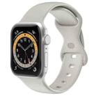 Double Wear TPU Silica Gel Watch Band For Apple Watch Series 8&7 41mm / SE 2&6&SE&5&4 40mm / 3&2&1 38mm(Gray) - 1