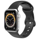 Double Wear TPU Silica Gel Watch Band For Apple Watch Series 8&7 41mm / SE 2&6&SE&5&4 40mm / 3&2&1 38mm(Black) - 1