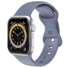 Double Wear TPU Silica Gel Watch Band For Apple Watch Series 8&7 41mm / SE 2&6&SE&5&4 40mm / 3&2&1 38mm(Blue Gray) - 1