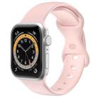 Double Wear TPU Silica Gel Watch Band For Apple Watch Series 8&7 41mm / SE 2&6&SE&5&4 40mm / 3&2&1 38mm(Sand Pink) - 1