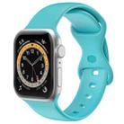 Double Wear TPU Silica Gel Watch Band For Apple Watch Series 8&7 41mm / SE 2&6&SE&5&4 40mm / 3&2&1 38mm(Teal) - 1