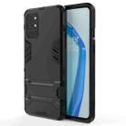For OnePlus 9R Shockproof PC + TPU Protective Case with Hidden Holder(Black) - 1