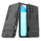 For OnePlus 9R Shockproof PC + TPU Protective Case with Hidden Holder(Black) - 2