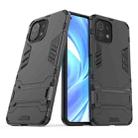 For Xiaomi Mi 11 Lite Shockproof PC + TPU Protective Case with Hidden Holder(Black) - 2
