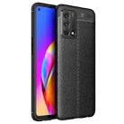 For OPPO F19 Litchi Texture TPU Shockproof Case(Black) - 1