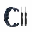 For Amazfit T-Rex Pro / Amazfit T-Rex Silicone Watch Band with Dismantling Tools, One Size(Navy Blue) - 1