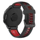 For Garmin Forerunner 220/230/235/620/630/735XT Two-color Silicone Watch Band(Black+Red) - 1