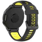 For Garmin Forerunner 220/230/235/620/630/735XT Two-color Silicone Watch Band(Black+Yellow) - 1