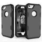 Contrast Color Silicone + PC Shockproof Case For iPhone 6(Black) - 1