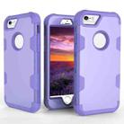 Contrast Color Silicone + PC Shockproof Case For iPhone 6(Purple) - 1