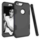 Contrast Color Silicone + PC Shockproof Case For iPhone 6 Plus(Black) - 1