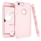 Contrast Color Silicone + PC Shockproof Case For iPhone 6 Plus(Rose Gold) - 1
