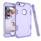 Contrast Color Silicone + PC Shockproof Case For iPhone 6 Plus(Purple) - 1