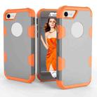 Contrast Color Silicone + PC Shockproof Case For iPhone 8 / 7(Grey+Orange) - 1