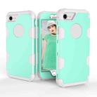 Contrast Color Silicone + PC Shockproof Case For iPhone 8 / 7(Mint Green+Grey) - 1