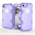 Contrast Color Silicone + PC Shockproof Case For iPhone 8 / 7(Purple) - 1