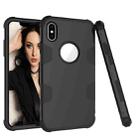 Contrast Color Silicone + PC Shockproof Case For iPhone XS Max(Black) - 1