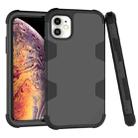 Contrast Color Silicone + PC Shockproof Case For iPhone 11(Black) - 1