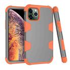 Contrast Color Silicone + PC Shockproof Case For iPhone 11 Pro(Grey+Orange) - 1