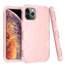 Contrast Color Silicone + PC Shockproof Case For iPhone 11 Pro(Rose Gold) - 1