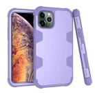Contrast Color Silicone + PC Shockproof Case For iPhone 11 Pro(Purple) - 1