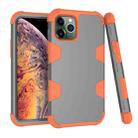 Contrast Color Silicone + PC Shockproof Case For iPhone 11 Pro Max(Grey+Orange) - 1