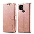 For OPPO Realme C21 / C20 LC.IMEEKE Calf Texture Horizontal Flip Leather Case, with Holder & Card Slots & Wallet(Rose Gold) - 1