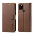 For OPPO Realme C21 / C20 LC.IMEEKE Calf Texture Horizontal Flip Leather Case, with Holder & Card Slots & Wallet(Brown) - 1