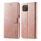 For OPPO A72 / A73 / A53 5G LC.IMEEKE Calf Texture Horizontal Flip Leather Case, with Holder & Card Slots & Wallet(Rose Gold) - 1