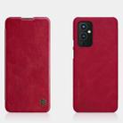For OnePlus 9 (IN/CN Version) NILLKIN QIN Series Crazy Horse Texture Horizontal Flip Leather Case with Card Slot(Red) - 1