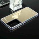 For Samsung Galaxy S21 Ultra 5G TPU + Acrylic Luxury Plating Mirror Phone Case Cover(Gold) - 2