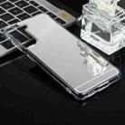 For Samsung Galaxy S21 5G TPU + Acrylic Luxury Plating Mirror Phone Case Cover(Silver) - 1