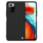 For Xiaomi Redmi Note 10 Pro / 10 Pro Max NILLKIN 3D Textured Nylon Fiber TPU Case(Black) - 1