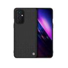 For OnePlus 9 (EU/NA Version) NILLKIN 3D Textured Nylon Fiber TPU Case(Black) - 1