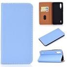 For Xiaomi Mi CC9e Solid Color Magnetic Horizontal Flip Leather Case with Card Slot & Holder(Blue) - 1