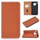 For Huawei Mate 30 Solid Color Magnetic Horizontal Flip Leather Case with Card Slot & Holder(Brown) - 1