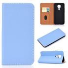 For Huawei Mate 30 Lite Solid Color Magnetic Horizontal Flip Leather Case with Card Slot & Holder(Blue) - 1