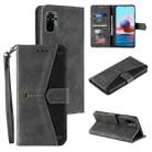 For Xiaomi Redmi Note 10 5G Stitching Calf Texture Horizontal Flip Leather Case with Holder & Card Slots & Wallet(Gray) - 1