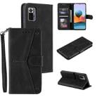 For Xiaomi Redmi Note 10 Pro Max Stitching Calf Texture Horizontal Flip Leather Case with Holder & Card Slots & Wallet(Black) - 1