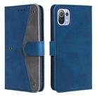 For Xiaomi Mi 11 Lite Stitching Calf Texture Horizontal Flip Leather Case with Holder & Card Slots & Wallet(Dark Blue) - 1