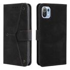 For Xiaomi Mi 11 Lite Stitching Calf Texture Horizontal Flip Leather Case with Holder & Card Slots & Wallet(Black) - 1