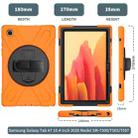 For Samsung Galaxy Tab A7 10.4 2020 T500 / T505 Shockproof Colorful Silicone + PC Protective Case with Holder & Shoulder Strap & Hand Strap(Orange) - 3