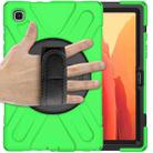 For Samsung Galaxy Tab A7 10.4 2020 T500 / T505 Shockproof Colorful Silicone + PC Protective Case with Holder & Shoulder Strap & Hand Strap(Green) - 2