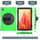 For Samsung Galaxy Tab A7 10.4 2020 T500 / T505 Shockproof Colorful Silicone + PC Protective Case with Holder & Shoulder Strap & Hand Strap(Green) - 3