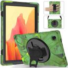 For Samsung Galaxy Tab A7 10.4 2020 T500 / T505 Shockproof Colorful Silicone + PC Protective Case with Holder & Shoulder Strap & Hand Strap(Camouflage) - 1