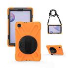 For Samsung Galaxy Tab A 8.4 2020 T307U Shockproof Colorful Silicone + PC Protective Case with Holder & Shoulder Strap & Hand Strap(Orange) - 1
